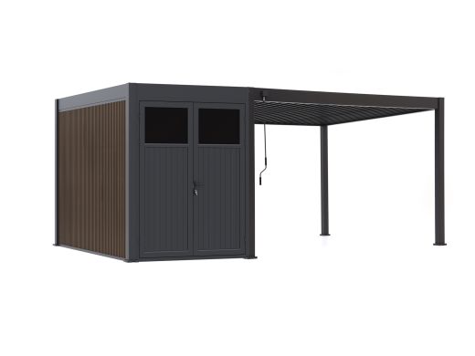 Cedrino Pergola 400x360x255 cm inkl. Stauraum 360x200 cm