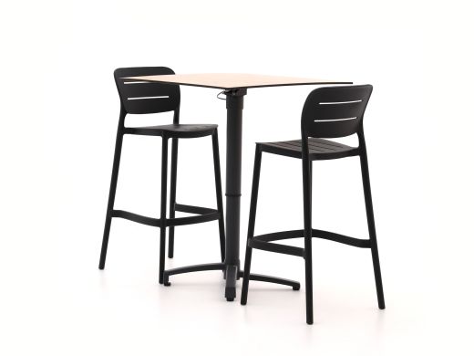 Forza Pazzia/Canzo 70 cm Gartenbar-Set 3-teilig stapelbar verstellbar