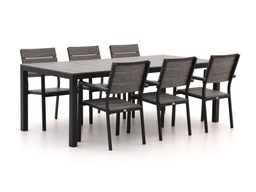 Bellagio Fidenza 220 cm Gartenmöbel-Set 7-Teilig Stapelbar