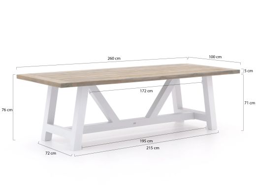 Intenso Isorella/Bresimo 260 cm Gartenmöbel-Set 7-teilig