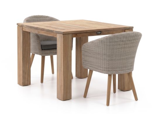 Intenso Tropea/ROUGH-X 100 cm Gartenmöbel-Set 3-teilig
