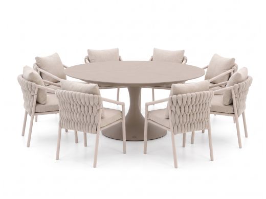 SUNS Sato/Nova ø 170 cm Gartenmöbel-Set 9-teilig