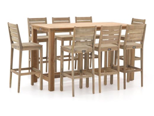 ROUGH-S/ROUGH-X 180 cm Gartenbar-Set 9-teilig