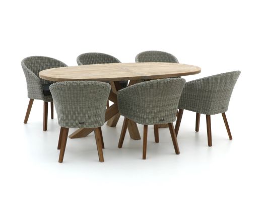 Intenso Tropea/ROUGH-Y Ellips 200 cm Gartenmöbel-Set 7-teilig