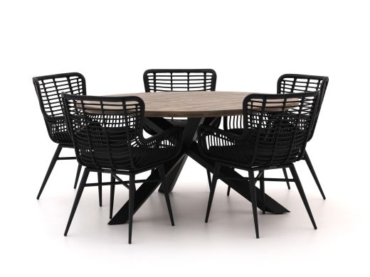 Intenso Asti/Rough-Y Ø 150 cm Gartenmöbel-Set 6-teilig