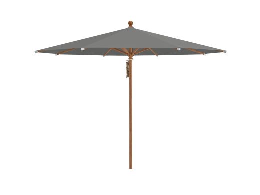 Glatz Piazza Sonnenschirm ø 250 cm - Stone Grey (157) (exkl. Schirmständer) (Gestell = Teak Look)