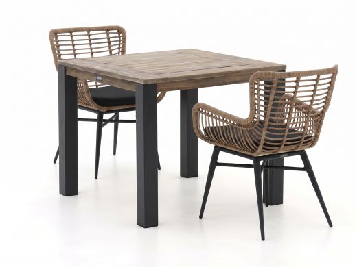 Intenso Asti/ROUGH-S 90 cm Gartenmöbel-Set 3-teilig