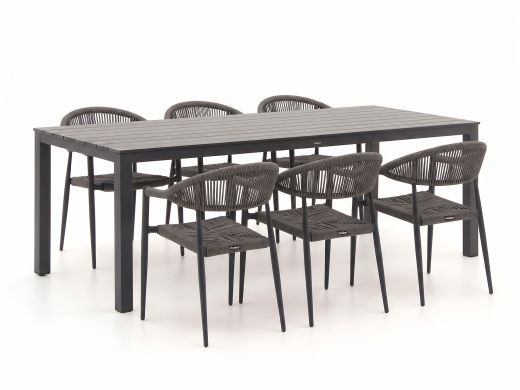Manifesto Belpasso/Menzano 220 cm Gartenmöbel-Set 7-teilig stapelbar