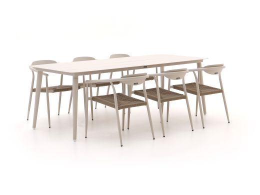 Manifesto Cavone/Sora 220 cm Gartenmöbel-Set 7-Teilig Stapelbar