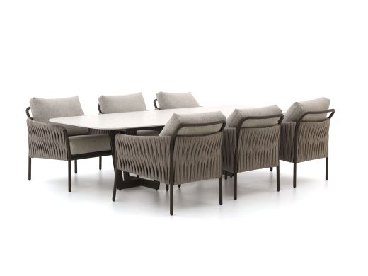 SUNS Fiave/Palermo 280 cm Low Dining Gartenmöbel-Set 7-teilig