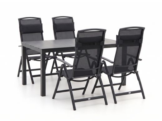 Forza Capri/Menzano 160 cm Gartenmöbel-Set 5-teilig verstellbar