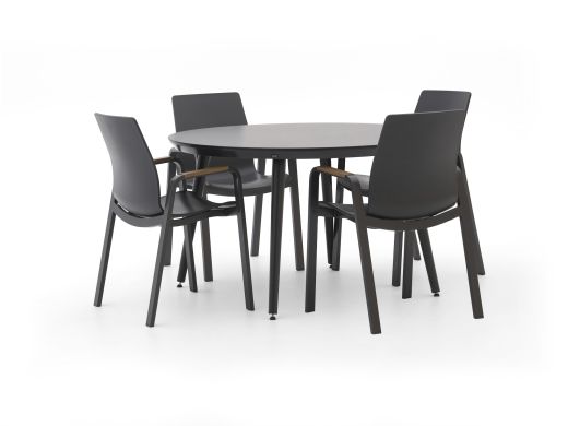Hartman Flow/Sophie Studio ø 128 cm Gartenmöbel-Set 5-teilig