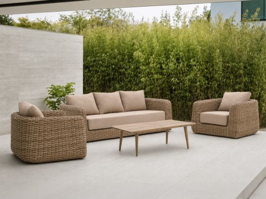 Intenso Tarcento Gartensessel - Taupe - Beige - Braun - Polyrattan