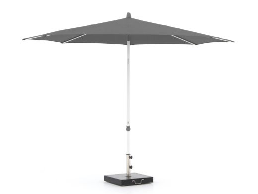 Glatz Alu-Smart Sonnenschirm ø 300 cm - Stone Grey (157) (inkl.Shadowline Schirmständer 50 kg) Aluminium
