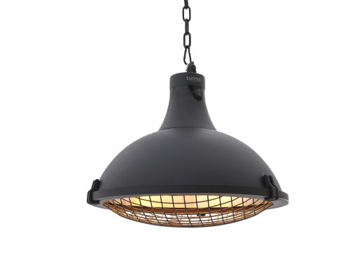 Sunred Bright Indus II hängender Heizstrahler 2100 Watt - Black