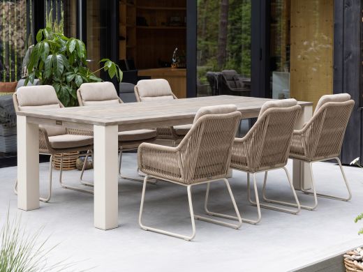 Intenso Isorella/ROUGH-X 240 cm Gartenmöbel-Set 7-teilig