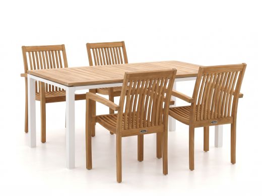 Sunyard Jakarta/Linosa 180 cm Gartenmöbel-Set 5-teilig stapelbar