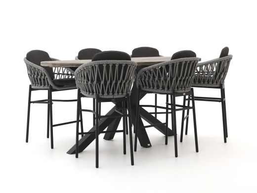 Bellagio Cupello/ROUGH-Y Ellips 240 cm Gartenbar-Set 7-teilig stapelbar
