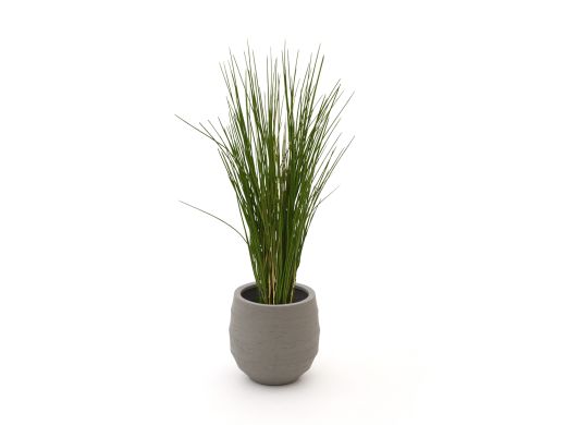 Designplants/Luca Lifestyle Gras Kunstpflanze (h:80 cm) mit Bordo Balloon Blumentopf - Grün (UV beständig) (Blumentopf = Clay)