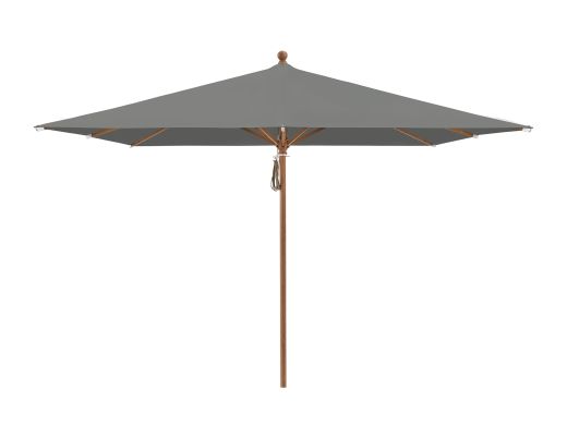 Glatz Piazza Sonnenschirm 250x250 cm - Stone Grey (157) (exkl. Schirmständer) (Gestell = Teak Look)