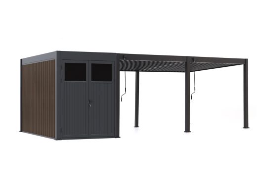 Cedrino Pergola 530x360x255 cm inkl. Stauraum 360x200 cm