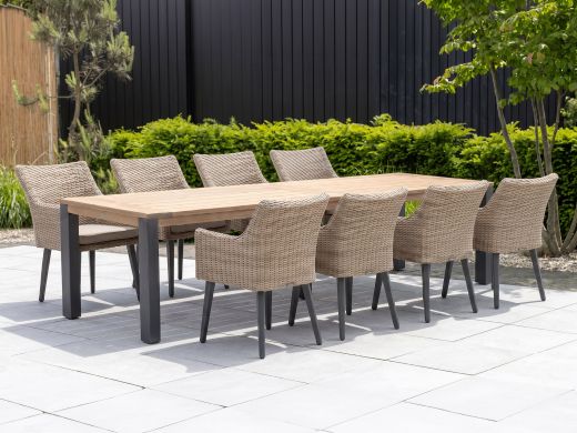 Manifesto Matese/ROUGH-S 300 cm Gartenmöbel-Set 9-teilig
