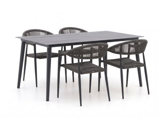 Manifesto Belpasso/Sora 160 cm Gartenmöbel-Set 5-teilig stapelbar