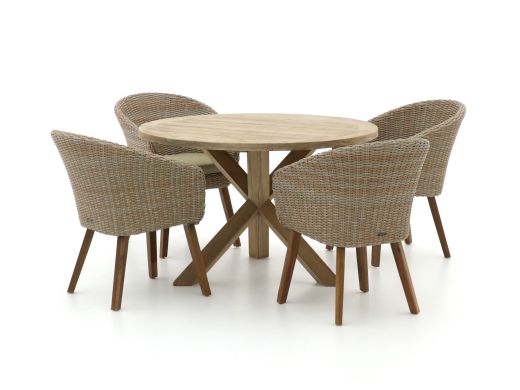 Intenso Tropea/ROUGH-Y ø 120 cm Gartenmöbel-Set 5-teilig