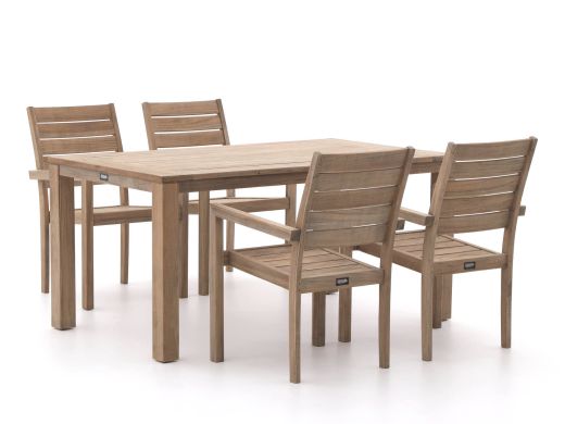 ROUGH-S Gartenmöbel-Set 160 cm 5-teilig stapelbar