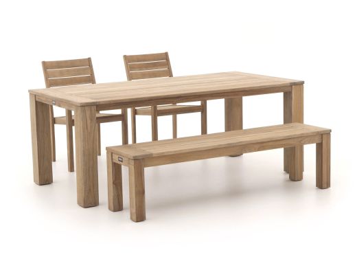 ROUGH-S/ROUGH-X 200 cm Gartenmöbel-Set 4-teilig stapelbar
