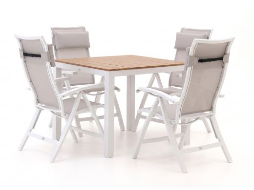 Bellagio Lugo/Fidenza 90 cm Gartenmöbel-Set 5-teilig verstellbar