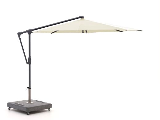 Glatz Sunwing Casa Ampelschirm ø 330 cm - Ecru (150) (inkl. Schirmständer 160 kg mit Rädern) (inkl. Schutzhülle)