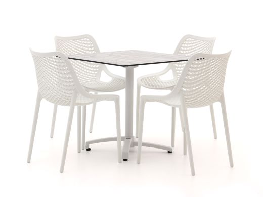 Forza Ripi/Canzo 80 cm Gartenmöbel-Set 5-teilig stapelbar klappbar