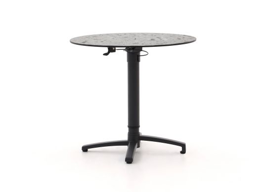 Bellagio Canzo Gartentisch klappbar ø 80 cm (h: 73/109 cm) verstellbar