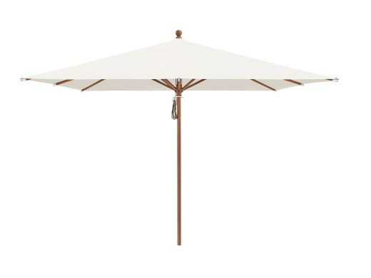 Glatz Piazza Sonnenschirm 250x250 cm - Ecru (158) (exkl. Schirmständer) (Gestell = Teak Look)