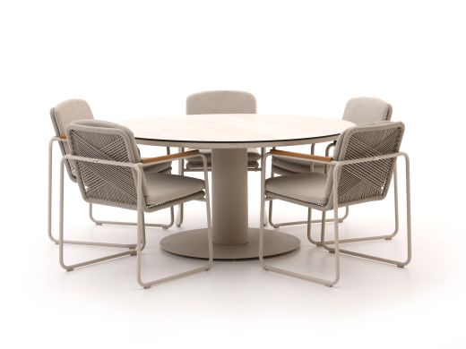 Bellagio Sordio/La Fonte ø 150 cm Gartenmöbel-Set 6-Teilig Stapelbar