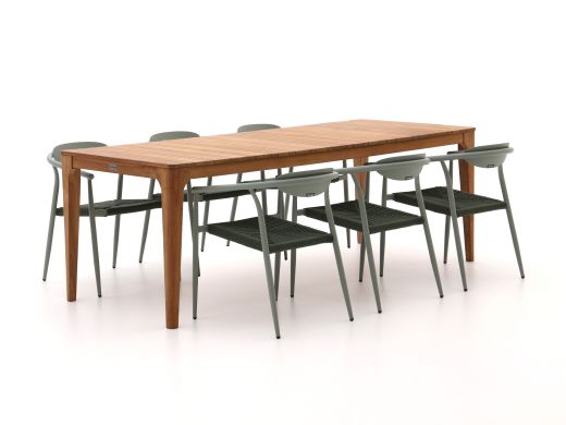 Manifesto Cavone/Bruca 220 cm Gartenmöbel-Set 7-teilig stapelbar
