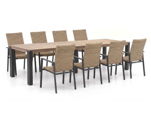 Manifesto Villongo/ROUGH-S 300 cm Gartenmöbel-Set 9-teilig stapelbar
