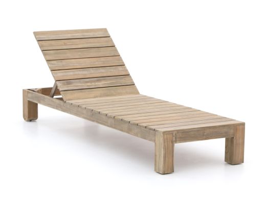 ROUGH-X Gartenliege - Old Teak Greywash - Holz