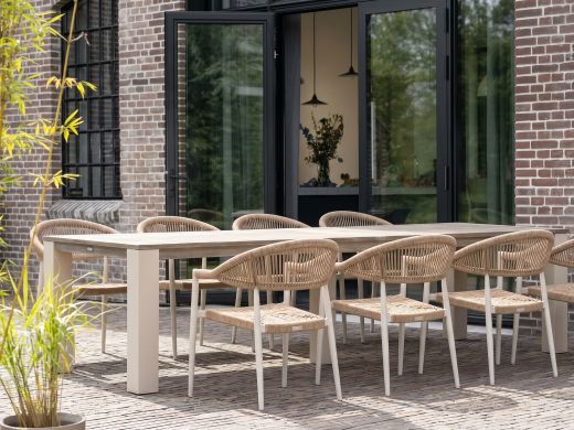 Manifesto Belpasso/ROUGH-X 320 cm Gartenmöbel-Set 9-teilig stapelbar
