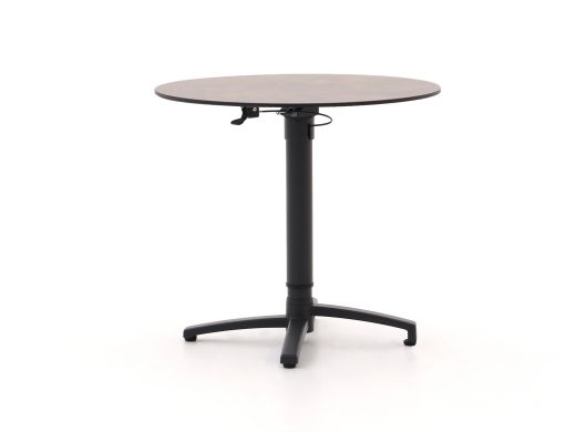 Bellagio Canzo Gartentisch klappbar ø 80 cm (h: 73/109 cm) verstellbar