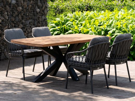 Tierra Outdoor Natal Gartenstuhl - Grau - Anthrazit - Polyrattan