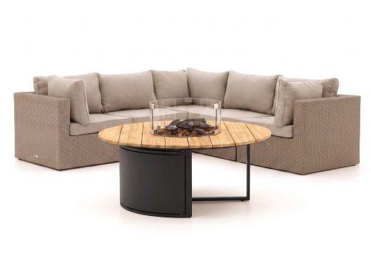 Forza Cecita/Cosiloft Ecklounge-Set mit Feuertisch 6-teilig