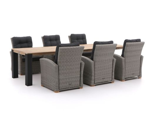 Intenso Mazzano/ROUGH-X 320 cm lounge-Gartenmöbel-Set 7-Teilig verstelbaar