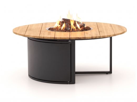 Cosiloft lounge Feuertisch ø120 cm (h: 50 cm) - Teakholz