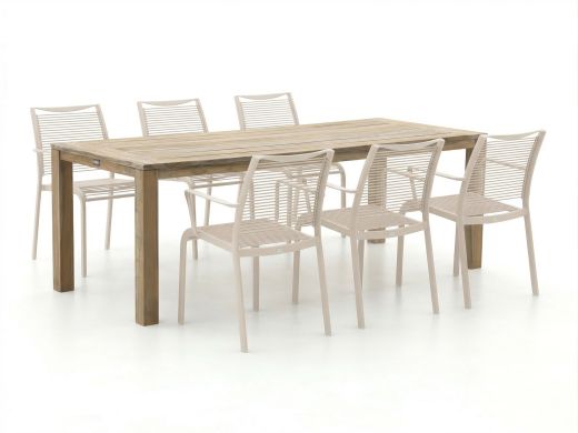 Apple Bee Hawaii/ROUGH-S 220 cm Gartenmöbel-Set 7-teilig stapelbar