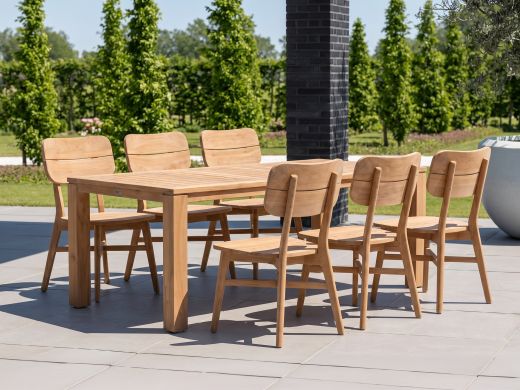 Bellagio Omodeo/Buxton 220 cm Gartenmöbel-Set 7-teilig