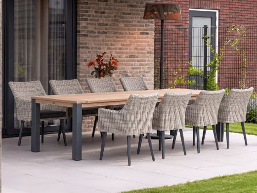 Manifesto Matese/ROUGH-S 300 cm Gartenmöbel-Set 9-teilig