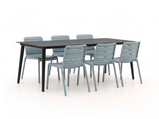 Forza Narni/Sora 220 cm Gartenmöbel-Set 7-teilig stapelbar