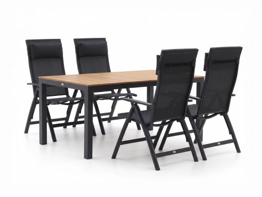 Bellagio Avio/Fidenza 160 cm Gartenmöbel-Set 5-teilig verstellbar